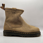 DR MARTENS MEN'S 10 SAVANNAH TAN SUEDE ANISTONE LO BIKER BOOTS