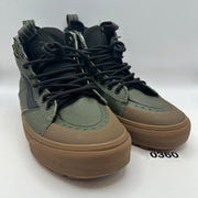 VANS Men's 7.5 MTE Sk8 Hi Military Green/Gum Outsole Primaloft