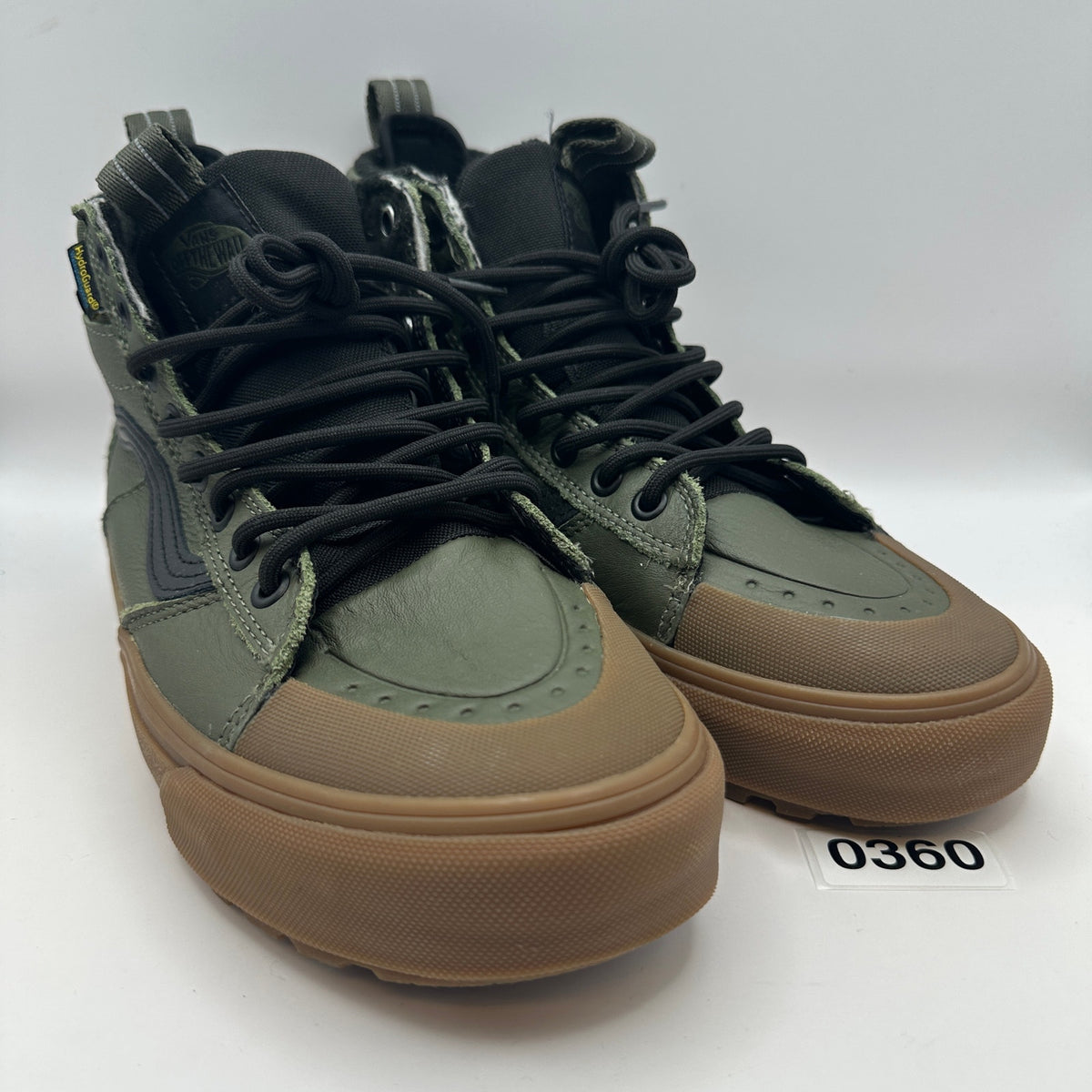 VANS Men's 7.5 MTE Sk8 Hi Military Green/Gum Outsole Primaloft