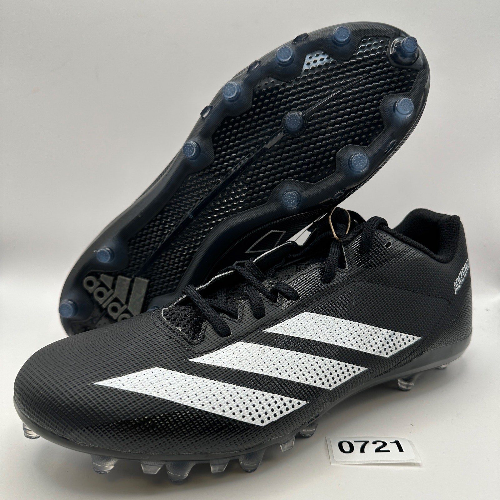 ADIDAS MEN'S 10 ADIZERO ELECTRIC .2 IF1902 BLACK FOOTBALL CLEATS