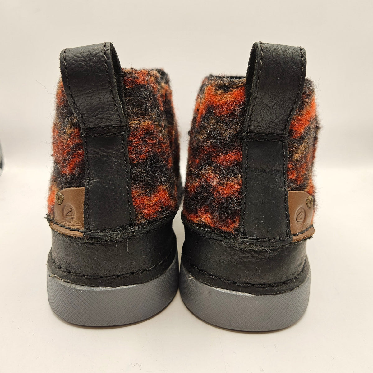 CLARKS MEN'S 7.5 GERALD ANKL BOOT SLIPPERS ORTHOLITE CHELSEA WOOL