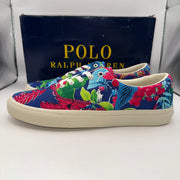 Polo Ralph Laurent Mens sz 13 D Keaton Pony Low top Laced Sneaker Floral Canvas
