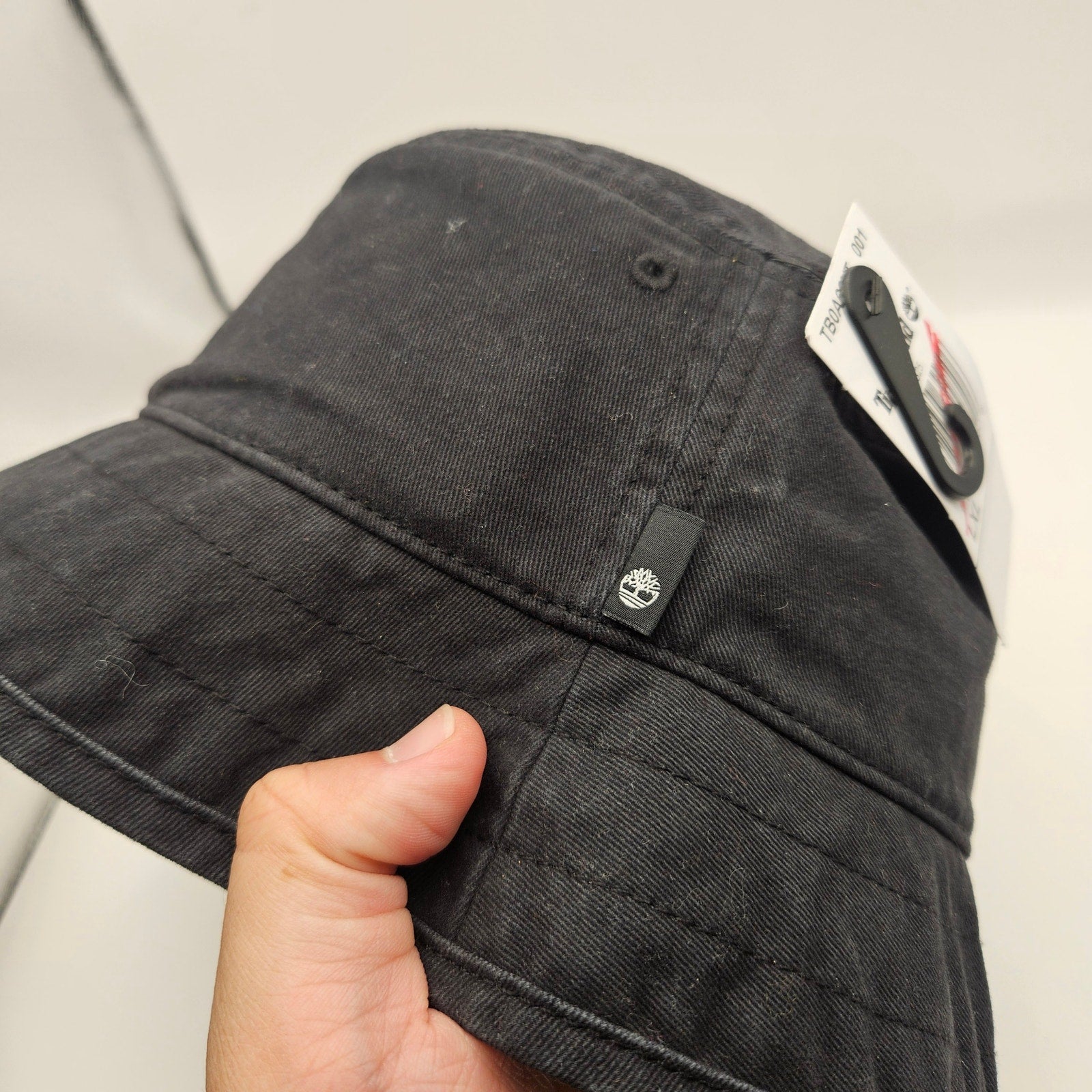 TIMBERLAND UNISEX L/XL FISHERMAN HAT BLACK SMALL LOGO NWT TB0A62YT001