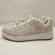 UNDER ARMOUR WOMEN'S 9 OFFICAL SUEDE IVORY TOP LACE LOW SNEAKER 3028636-100