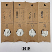LOT OF 4 - ECCO PREMIUM LACES 100CM WHITE FLAT NIB 1X4 PAIRS