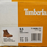 TIMBERLAND WOMEN'S 9.5 ROXIE LANE MID LACE BOOT WHEAT FULL GRAIN NIB