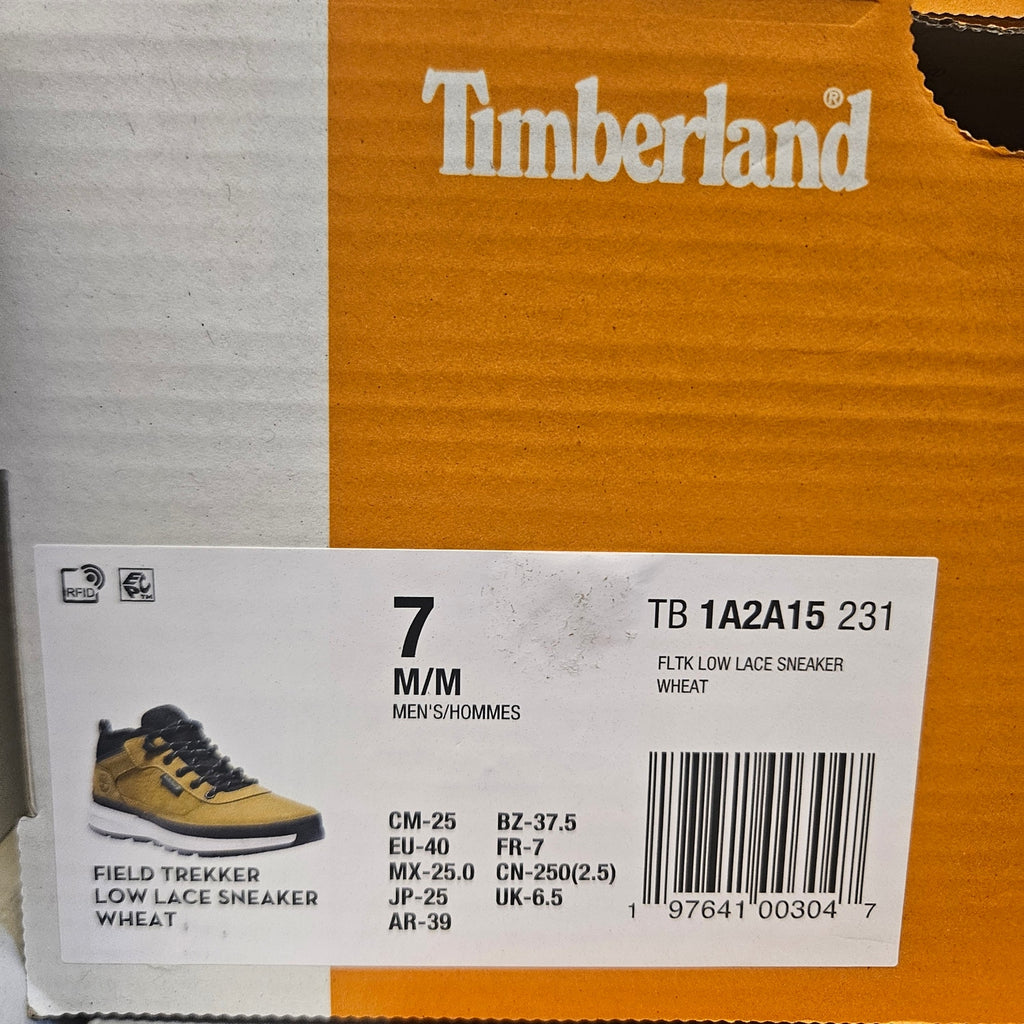 TIMBERLAND MEN'S 7 FIELD TREKKER SNEAKER WHEAT NIB PREMIUM LEATHER