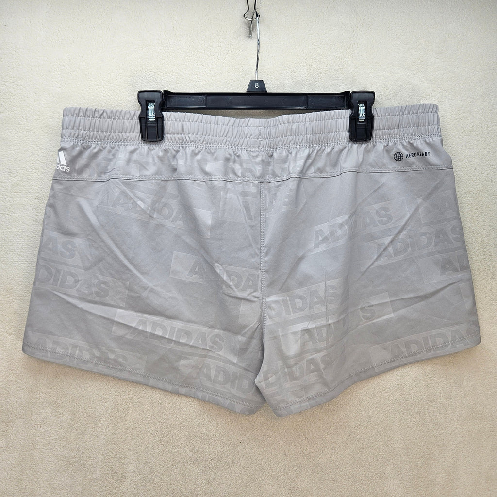ADIDAS WOMEN'S XL TRAINING PACER DEBOSS SHORTS GREY NWT