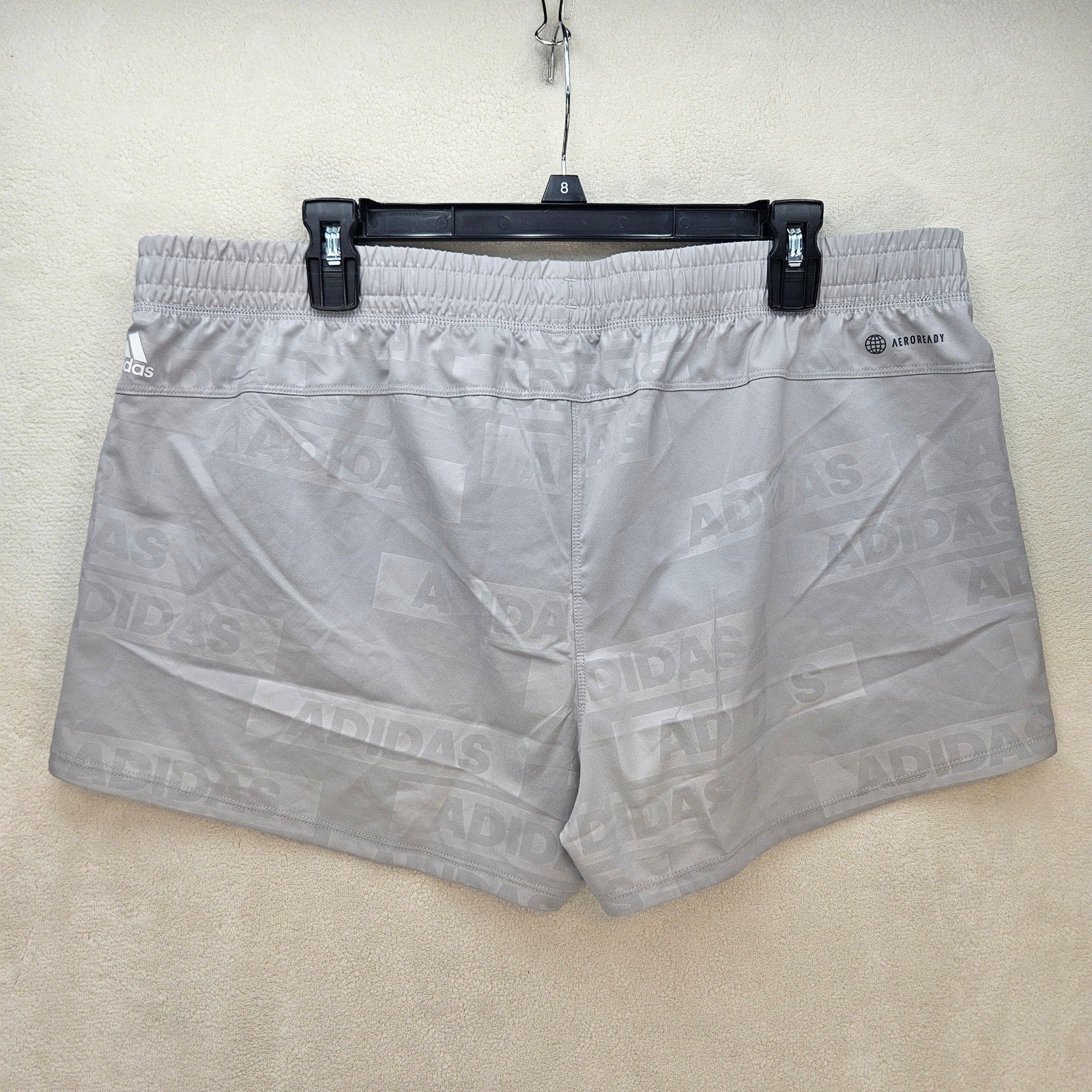 ADIDAS WOMEN'S XL TRAINING PACER DEBOSS SHORTS GREY NWT