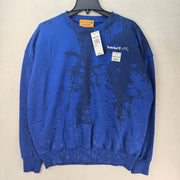 TIMBERLAND X A COLD WALL MEN'S MEDIUM BRIGHT BLUE $450 CREWNECK SWEATSHIRT
