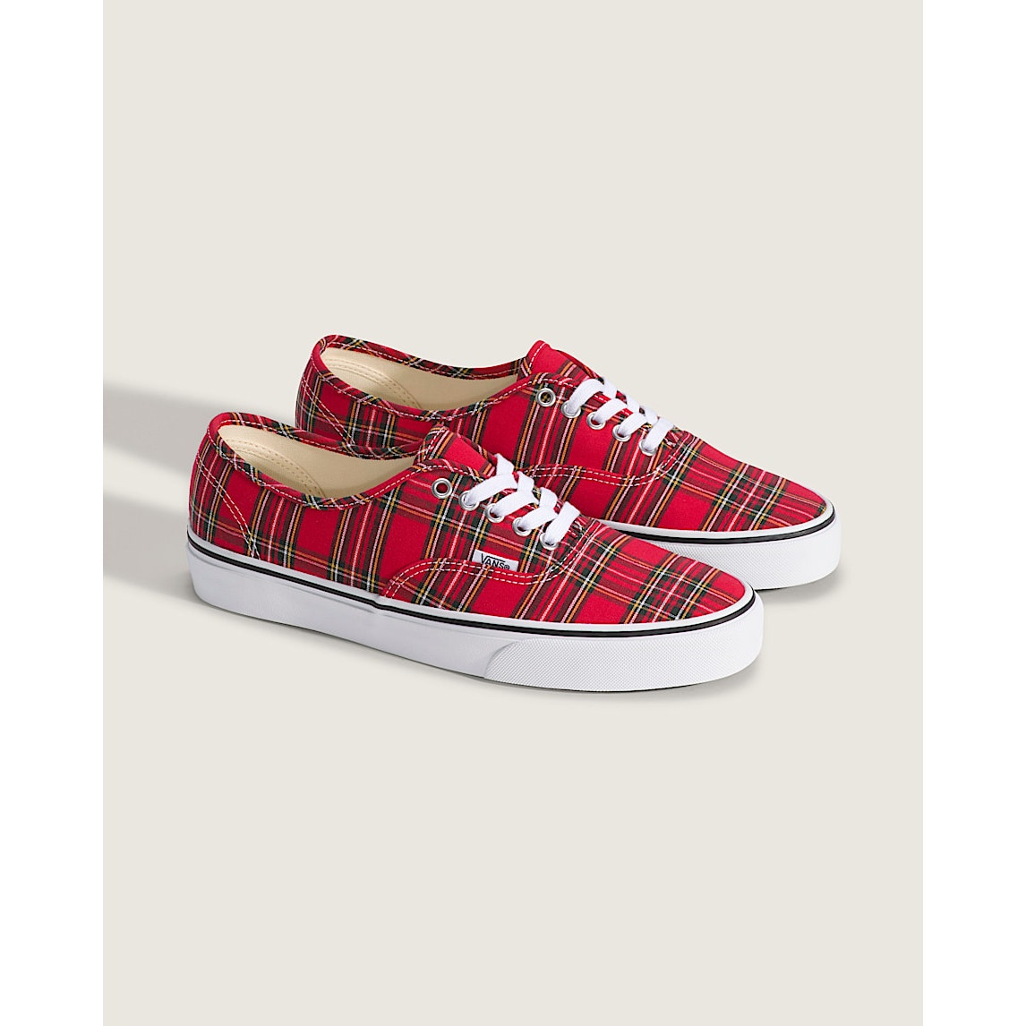 VANS MEN'S 11 AUTHENTIC LOW TOP SNEAKER PLAID RED NIB VN000EGARED