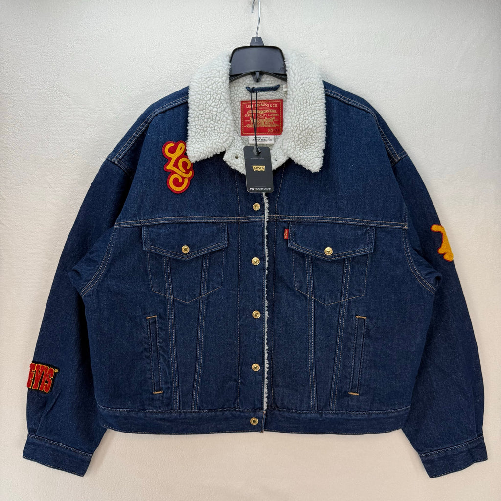 LEVI'S LIMITED ED WOMEN'S 2XL YEAR OF THE RABBIT 90S TRUCKER SHERPA JACKET
