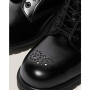 DR MARTEN WOMEN'S 6 ANALINE 41001001 1460 PASCAL ST BROGUE STEEL TOE BLACK BOOT