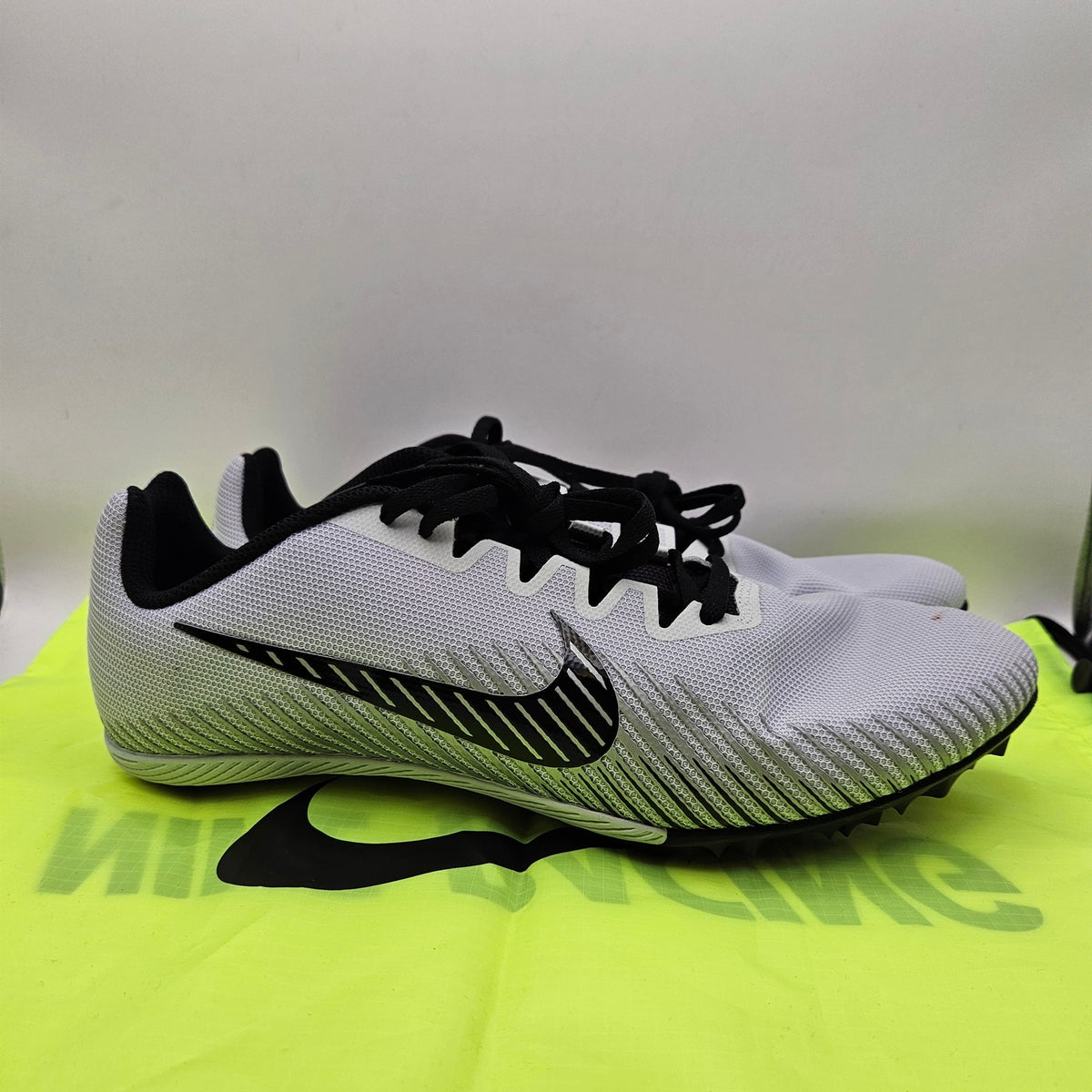 NIKE MEN'S 11.5 ZOOM RIVAL S 9 TRACK & FIELD SPRINT SPIKES GRY BLK AH1020-005
