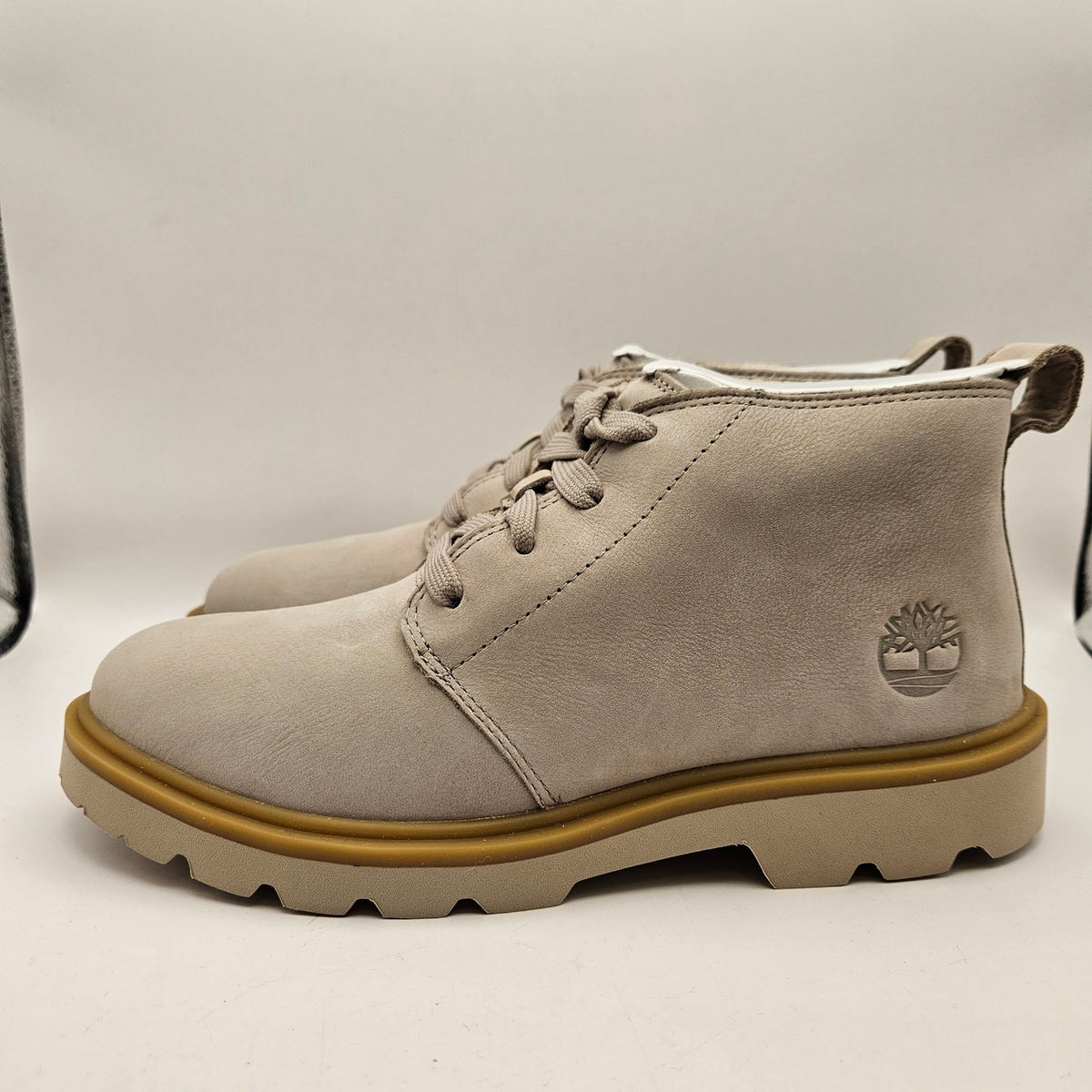 TIMBERLAND WOMEN'S 8 ROWAN WAY MID WARM LINED CHUKKA BOOT LT TAUPE NUBUCK NIB