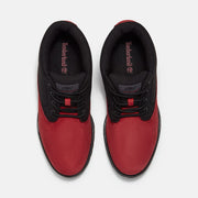 TIMBERLAND MEN'S 9.5 MID LACE CHUKKA BOOT RED BLACK NUBUCK CANVAS TB0A431HAET