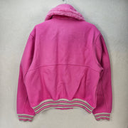 NIKE WOMEN'S SMALL TALL NAOMI OSAKA FULL ZIP VARSITY WOOL JACKET PINK HV2058-675