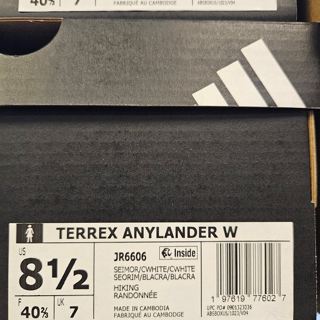 ADIDAS WOMEN'S 8.5 TERREX ANYLANDER JR6606 BLUE WHITE NIB