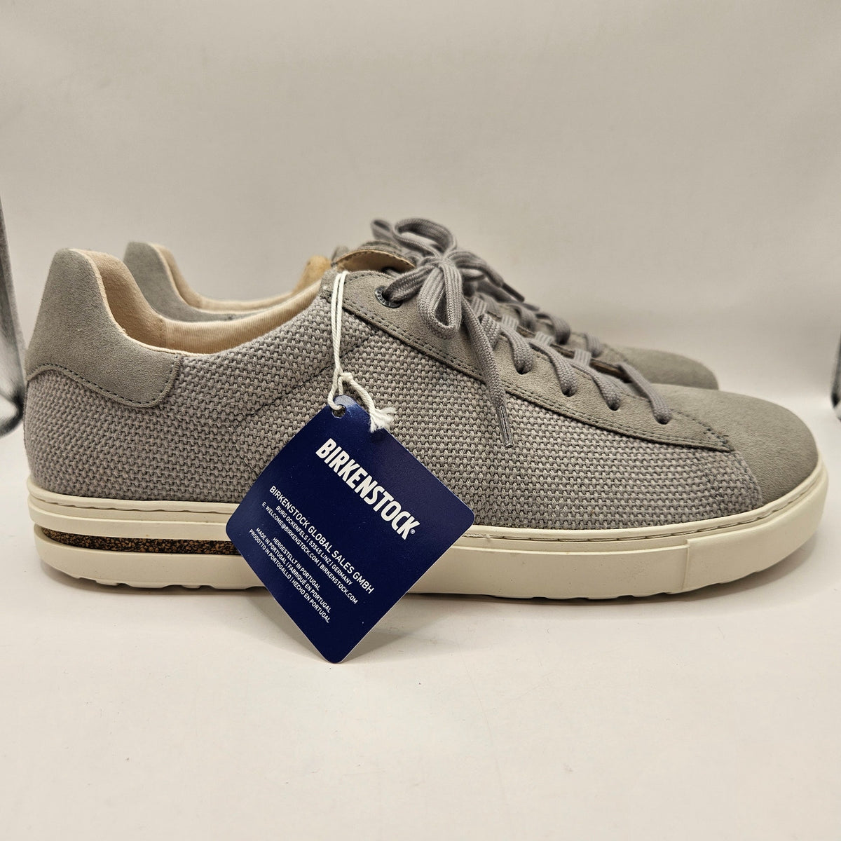 BIRKENSTOCK MEN'S 11 BEND LOW LIGHT GREY TEXTILE LOW TOP SNEAKER MADE IN GERMANY