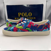 Polo Ralph Laurent Mens sz 13 D Keaton Pony Low top Laced Sneaker Floral Canvas