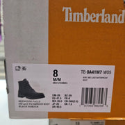 TIMBERLAND MEN'S 8 REDWOOD FALLS MID LACE WATERPROOF BLACK NUBUCK BOOTS