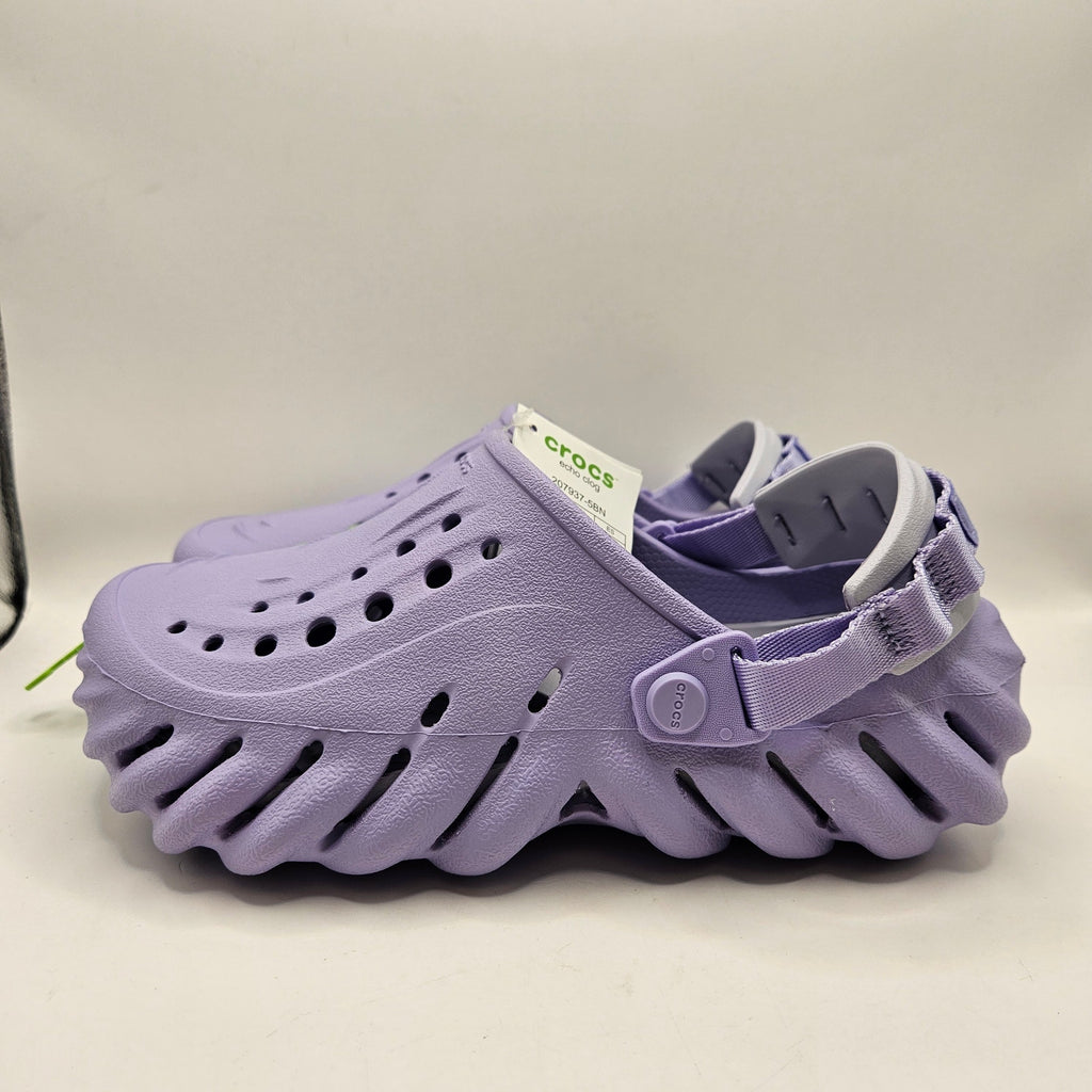 CROCS ECHO WOMEN'S 6 CLOG MYSTIC PURPLE SLIP ON CASUAL SANDAL 207937-5BN NWT