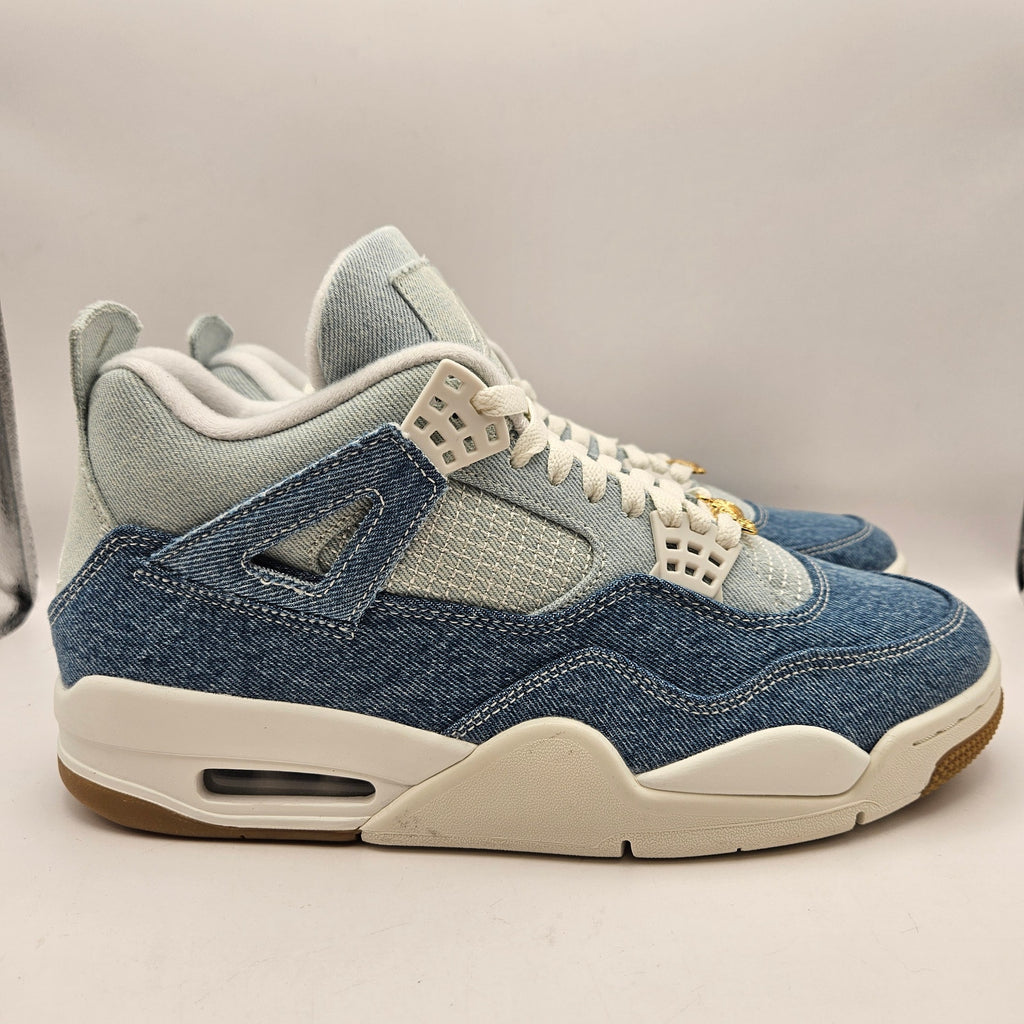 NIKE AIR JORDAN 4 WOMEN'S 11.5 RETRO TEX DENIM SAIL GUM IB6716-100 NWOB