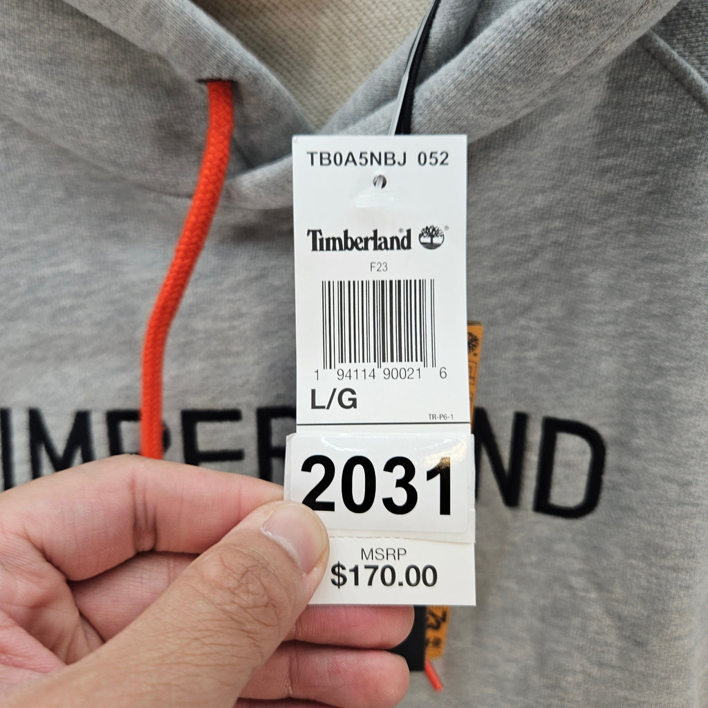 TIMBERLAND X NINA CHANEL ABNEY LARGE TERRY CLOTH PULLOVER HOODIE GRAY NWT