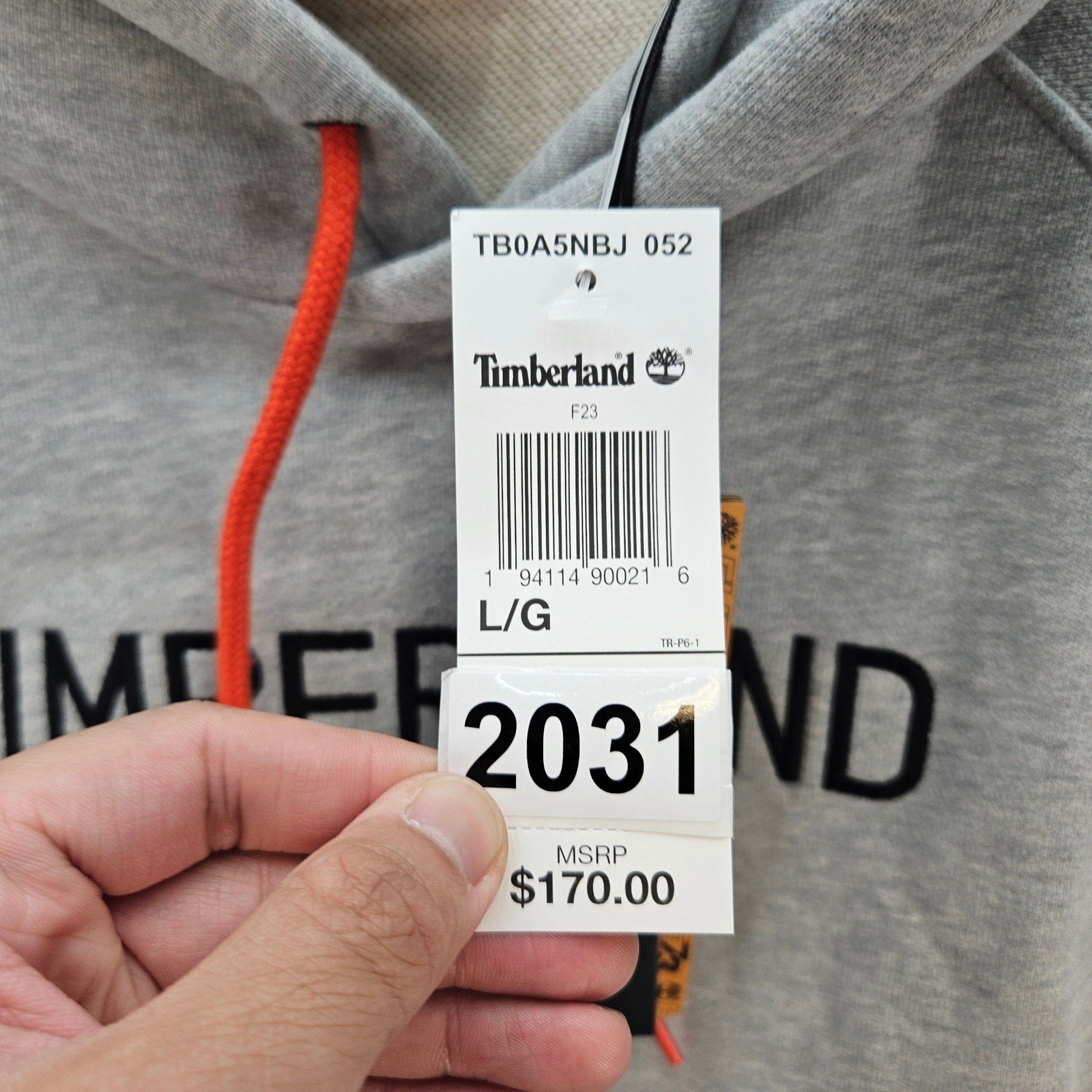 TIMBERLAND X NINA CHANEL ABNEY LARGE TERRY CLOTH PULLOVER HOODIE GRAY NWT