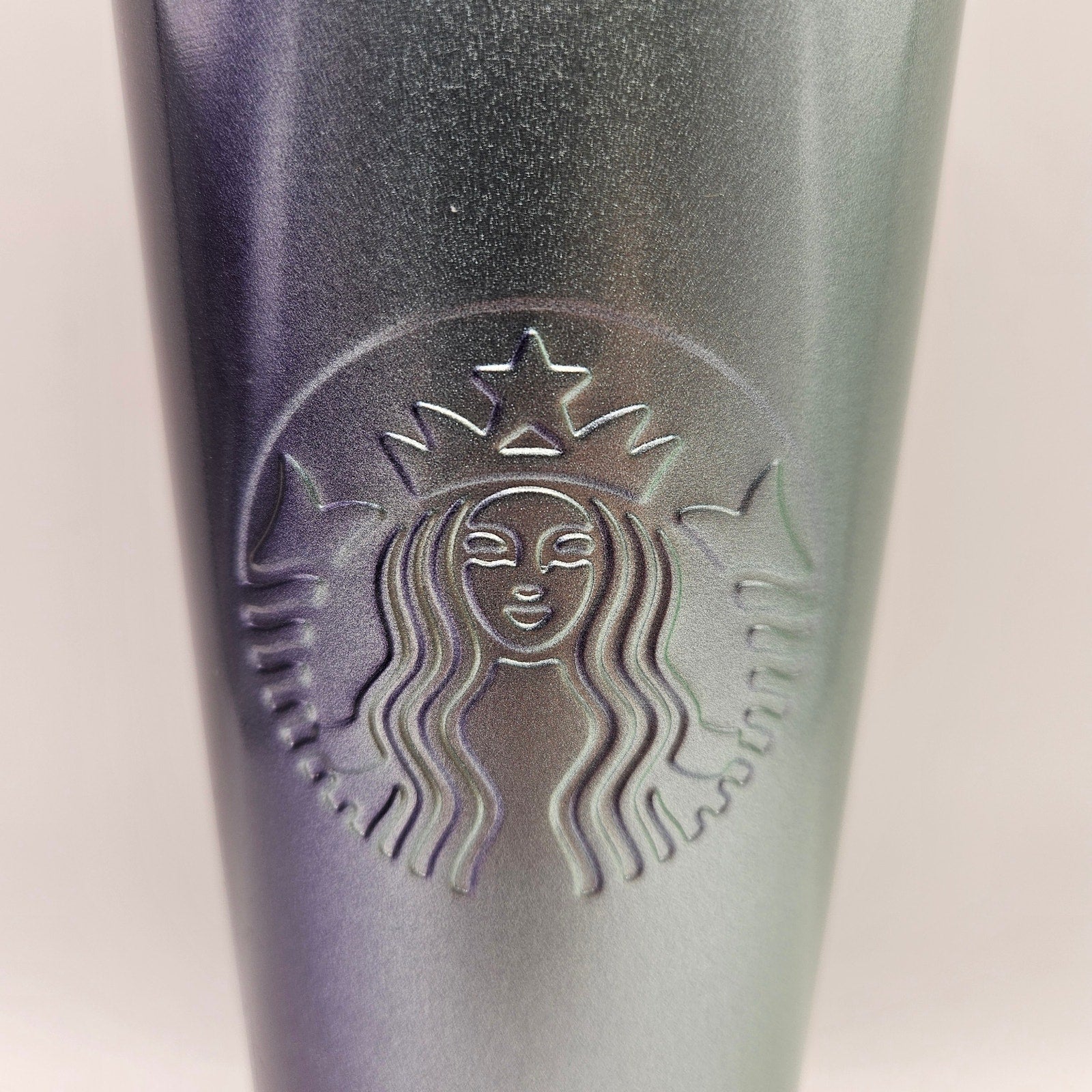 STARBUCKS 24oz TUMBLER HOLIDAY CUP STRAW PURPLE GREEN GRADIENT NWT