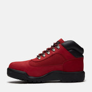 TIMBERLAND MEN'S 10.5 FIELD BOOT MID LACE WATERPROOF DARK RED NUBUCK