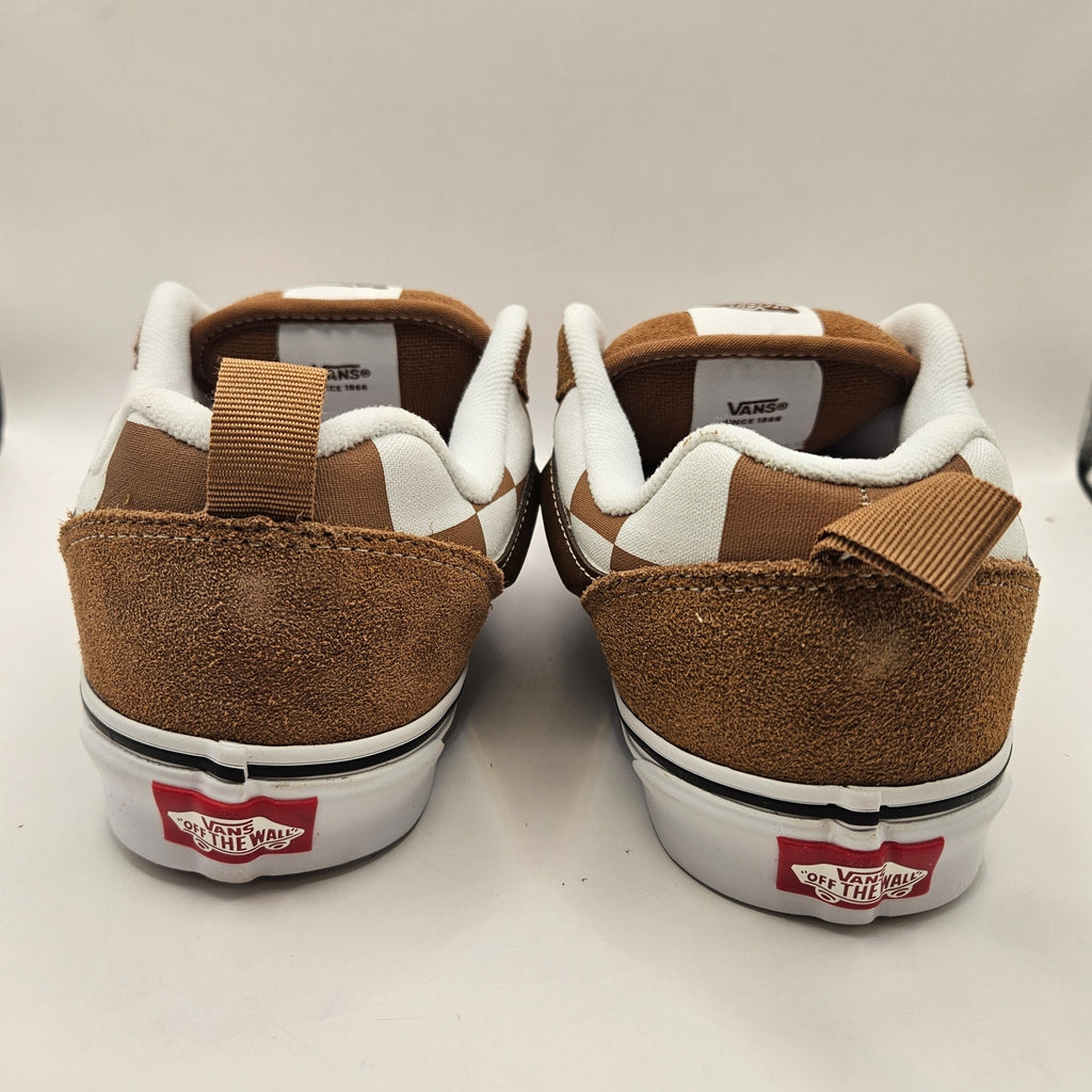 VANS MEN'S 8 KNU SKOOL MEGA CHECK BROWN NWOB VN000CRPBRO