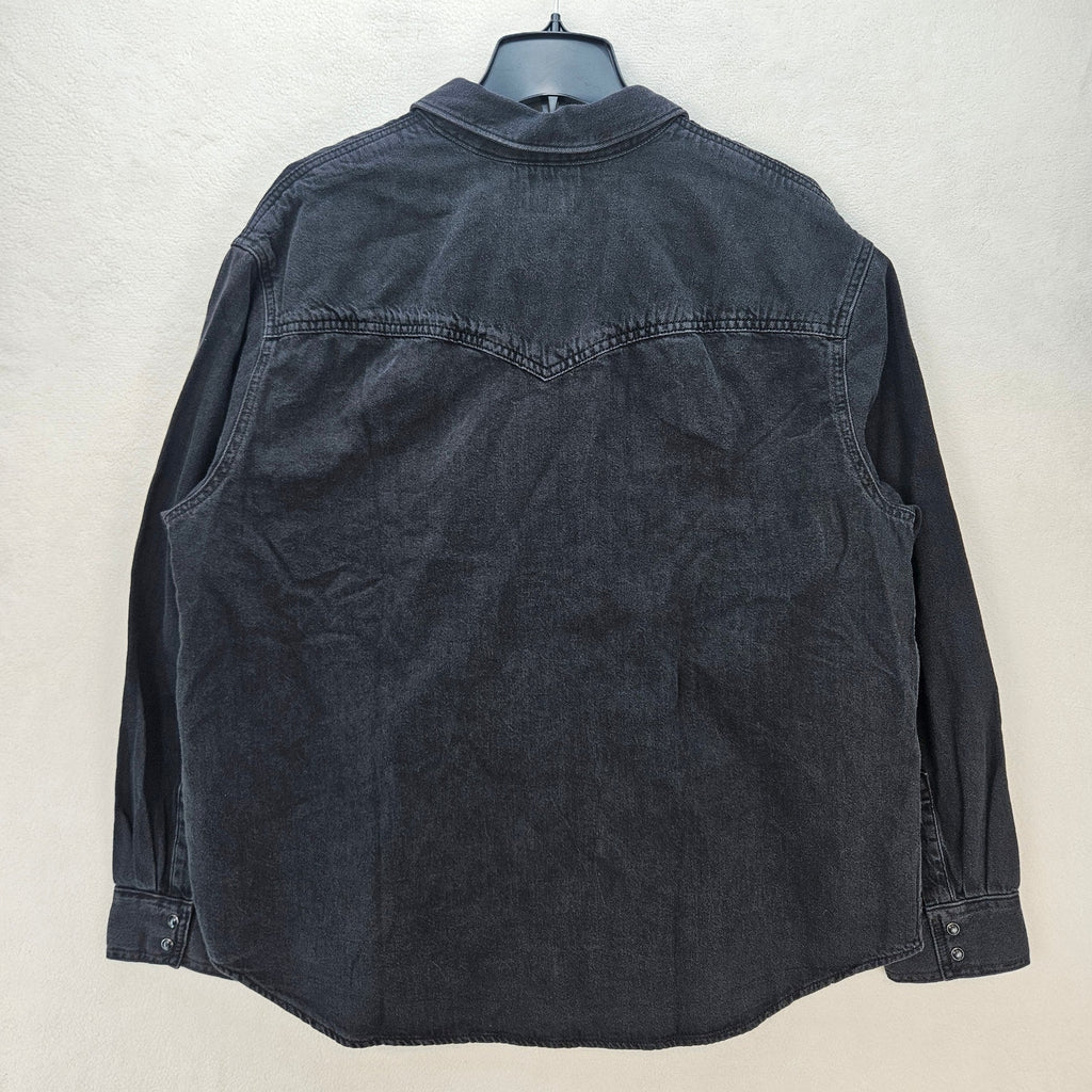 LEVI'S PREMIUM WOMEN'S XL TEODORA METAL TIPPED WESTERN SHIRT NWT BLACK