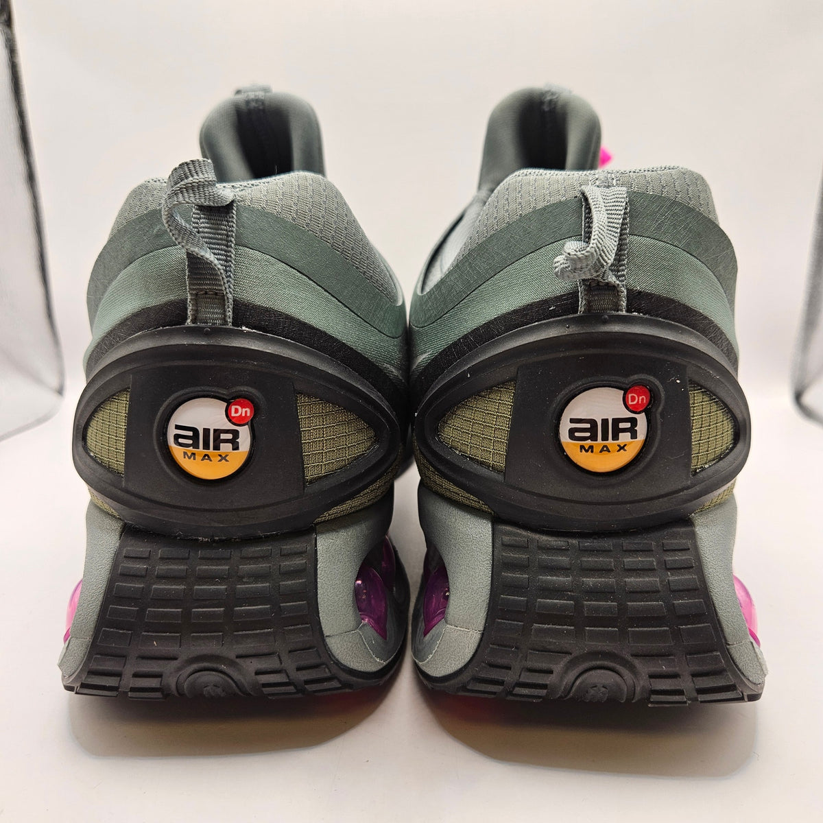 NIKE MEN'S 15 AIR MAX DN ROAM CLAY GREEN BLACK PINK PURPLE HQ8605-300