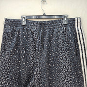 ADIDAS MEN'S XXL ORIGINAL GRAPHIC SHORT BLACK ALL OVER LEOPARD PRINT