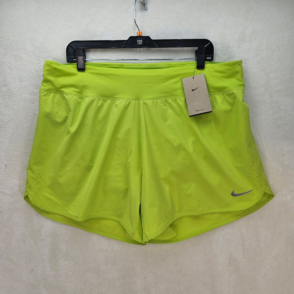 NIKE WOMEN'S XXL NEON GREEN ECLIPSE FLEX 5" RUNNING SHORTS CZ9568-321 NWT