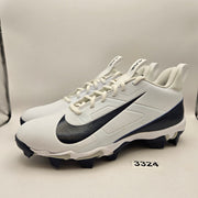 NIKE MEN'S 10 ALPHA FASTFLEX FOOTBALL CLEATS WHITE NAVY FN0028-104 NWOB