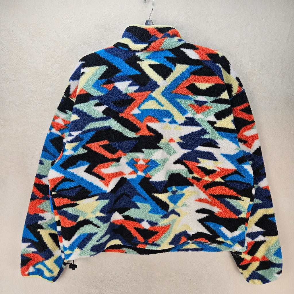 COLUMBIA WOMEN'S XL HELVETIA II PRINTED CROPPED HALF SNAP FLEECE PULLOVER NWT