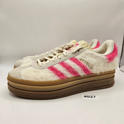 ADIDAS ORIGINALS WOMEN'S 9.5 GAZELLE BOLD SHOCK PINK WHITE GOLD JS3908 NWOB