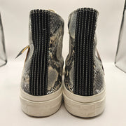 CONVERSE MEN'S 14 FIRST STRING CHUCK TAYLOR SNAKESKIN SNOW WHITE BLACK A18412C