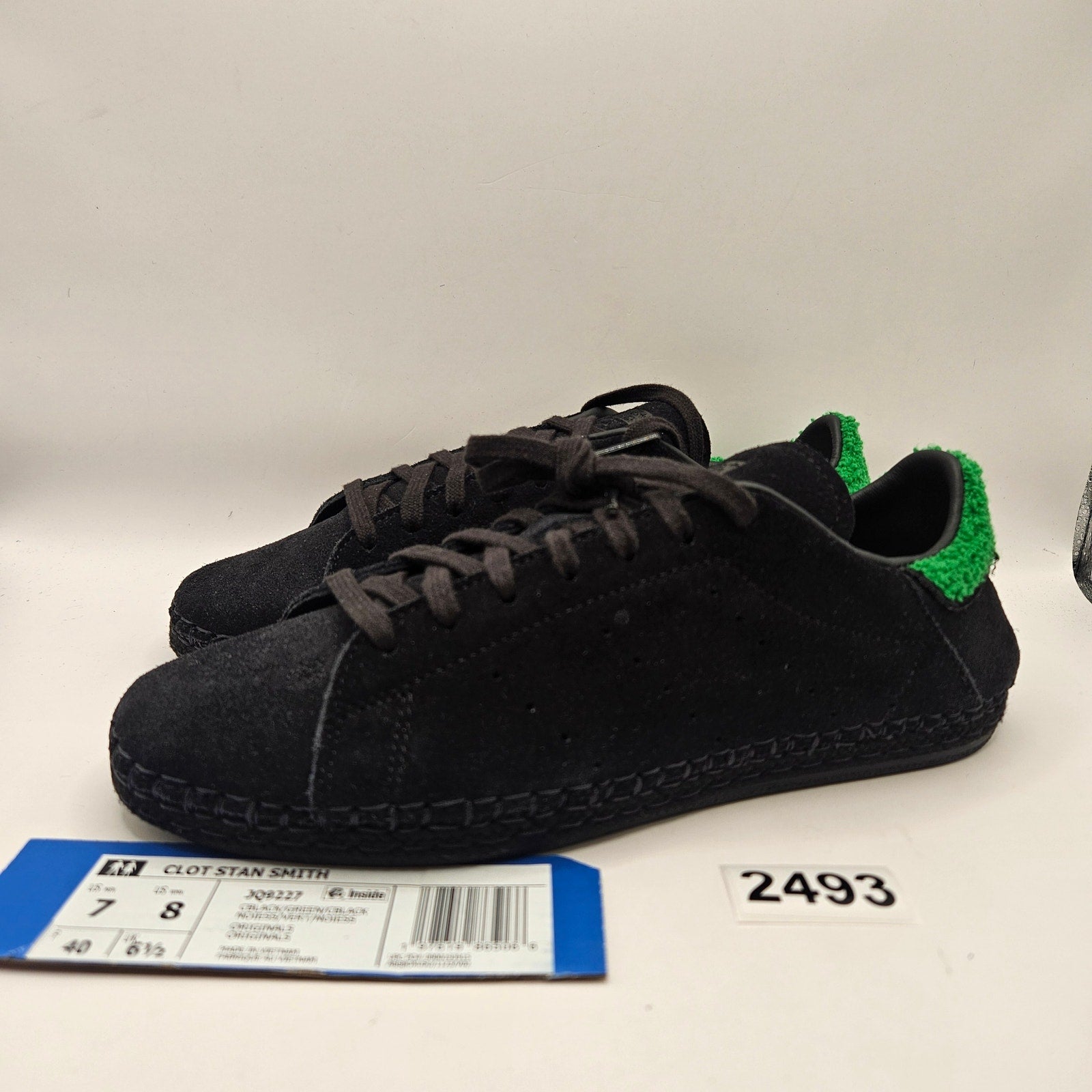 ADIDAS ORIGNAL X CLOT STANSMITH MEN'S 7 BLACK SUEDE JQ9227 NWOB