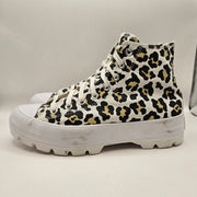 CONVERSE WOMEN'S 10 CHUCK TAYLOR ALL STAR LUGGED HIGH LEOPARD SNEAKER 571250C