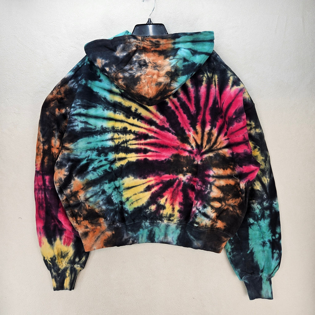 MNML MEN'S MEDIUM REVERSE SPIRAL TIE DYE PULLOVER HOODIE NWT
