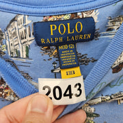 POLO RALPH LAUREN BOYS MEDIUM(10-12) BLUE GRAPHICS TSHIRT