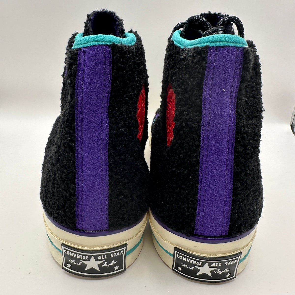 CONVERSE Men's 8.5 Chuck 1970 High Top Sherpa Teal Purple 169784C