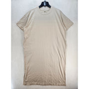 UNIQLO WOMEN'S L OVERSIZED LONGLINE TSHIRT DRESS BEIGE