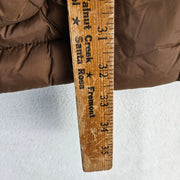 UGG KRISTIAN SIZE L/XL CONVERTIBLE PUFFER COAT BROWN SHERPA LINED HOODED JACKET