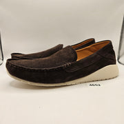 OLUKAI MEN'S 12 KA'A LOAFER BROWN LEATHER SUEDE RUBBER OUTSOLE SLIP 10535-6363