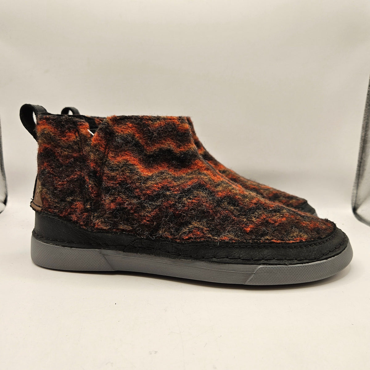 CLARKS MEN'S 9 GERALD ANKL BOOT SLIPPERS ORTHOLITE CHELSEA WOOL