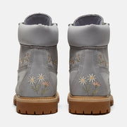 TIMBERLAND WOMEN'S 7.5 PREMIUM 6 IN LACE WATERPROOF BOOT LT GREY NUBUCK